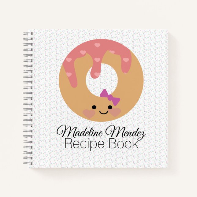 Baker Donut Spiral Notebook Kinder Rezept Buch (Vorderseite)