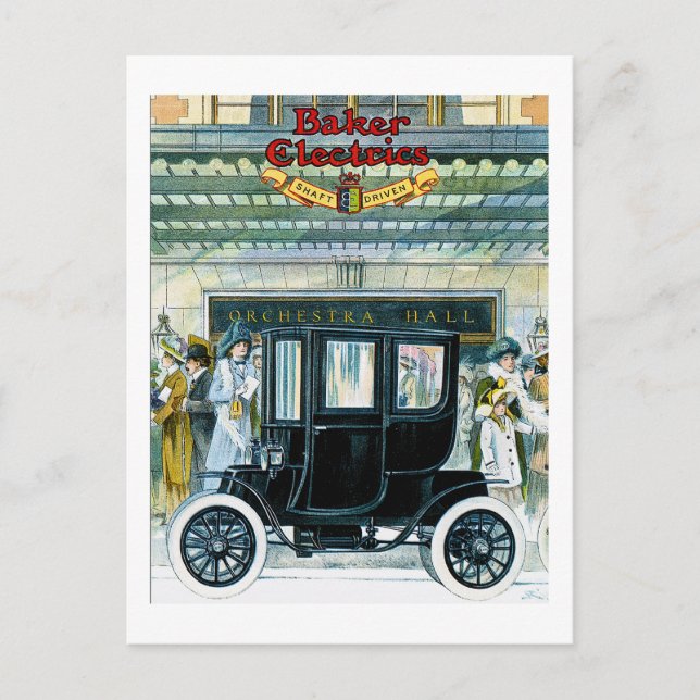 Baker Electric Cars - Vintage Ad Postkarte (Vorderseite)