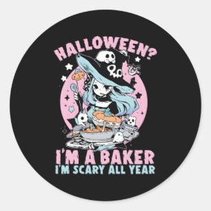 Baker Halloween Backbake Beängstigend Trick oder B Runder Aufkleber