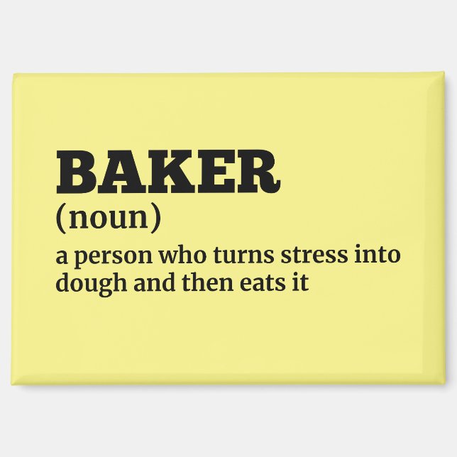 Baker Job Definition Magnet (Vorderseite)
