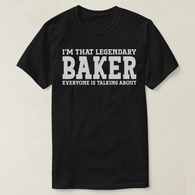 Baker Job Title Employee Funny Worker Profession B T-Shirt (Design vorne)