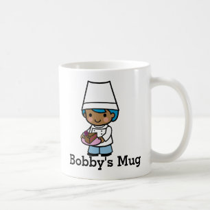 Baker/Koch mit Schokoladenkuchen personalisieren Kaffeetasse