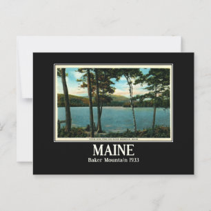 Baker Mountain Maine, 1933 Vintag Inspiriert Postkarte