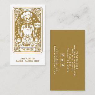 Baker Pastry Koch Gold Business Card Visitenkarte