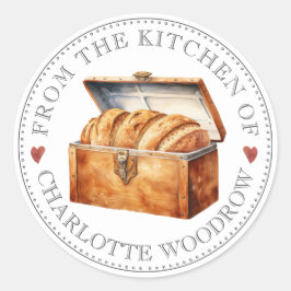 Baker Pastry Koch hausgemachte Brot Food Label Runder Aufkleber