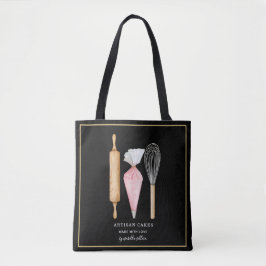 Baker Pastry Koch Utensid auf schwarz Tasche