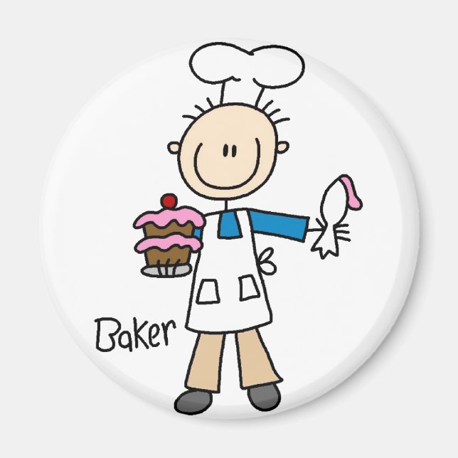 Baker Strichmännchen Magnet (Vorne)
