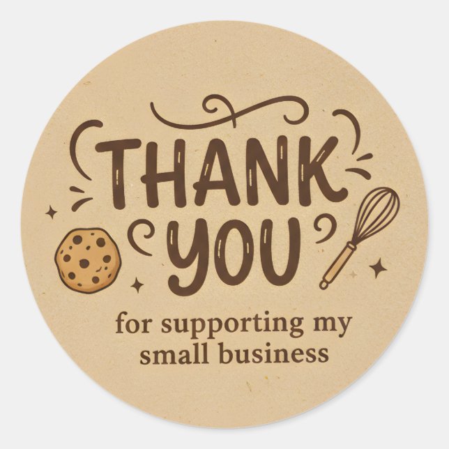 Baker Thank You Sticker  Custom Baking Icon Design (Devant)