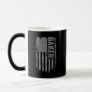Baker USA-Flagge im Distressed-Design Verwandlungstasse