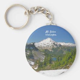 Baker, Washington Landscape Button Schlüsselanhäng Schlüsselanhänger