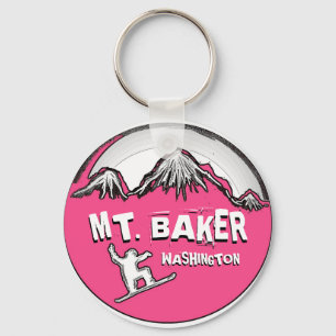 Baker Washington Rosa Snowboarder Schlüsselanhänge Schlüsselanhänger