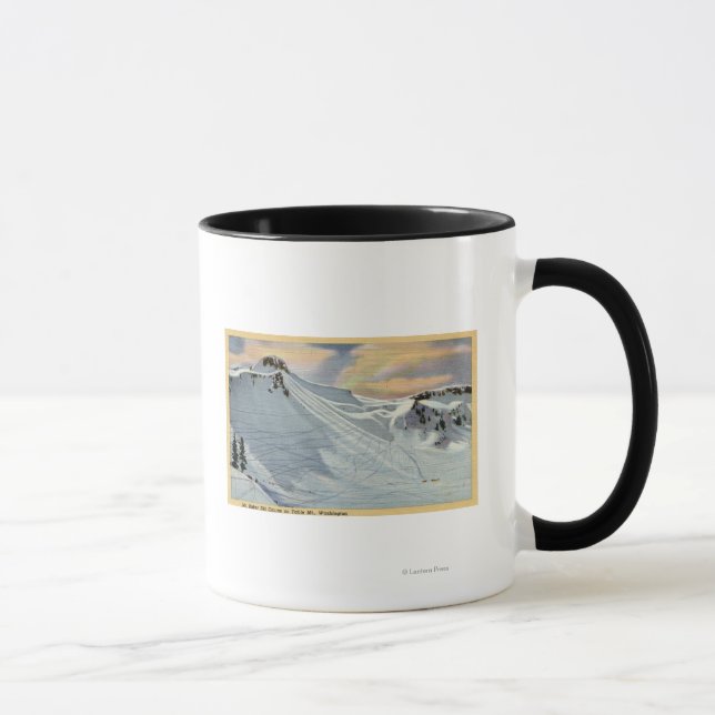 Baker, Washington - Sicht auf den Berg Baker Ski Tasse (Rechts)