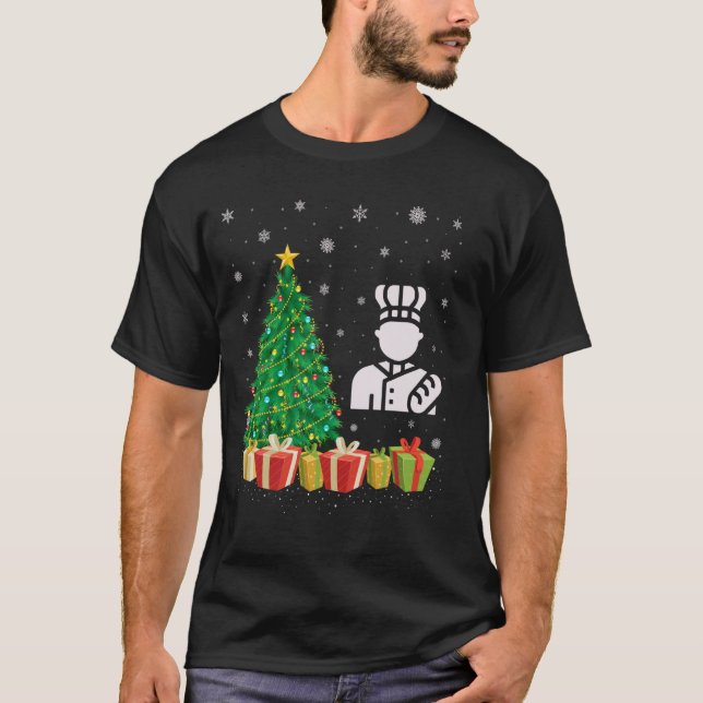 Baker Xmas Tree Lighting Weihnachtsmannmütze Baker T-Shirt (Vorderseite)