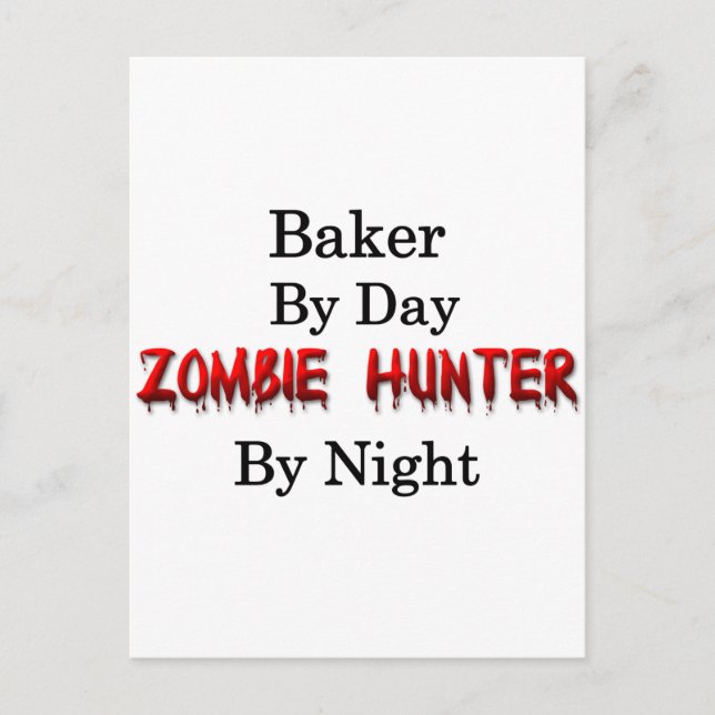 Baker/Zombie Hunter Postkarte (Vorderseite)