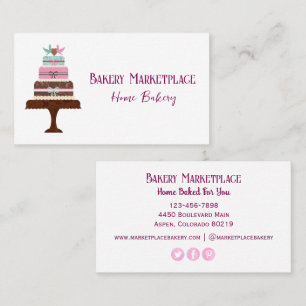 Bakerprodukte Social Media Business Card Visitenkarte