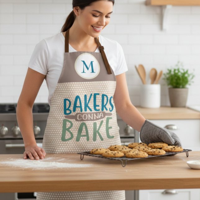 Bakers Gonna Bake Monogram Geschenk Schürze (Von Creator hochgeladen)