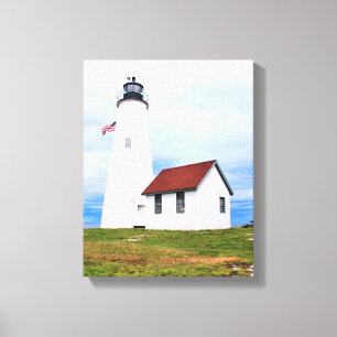 Bakers Island Lighthouse MA toile enveloppée