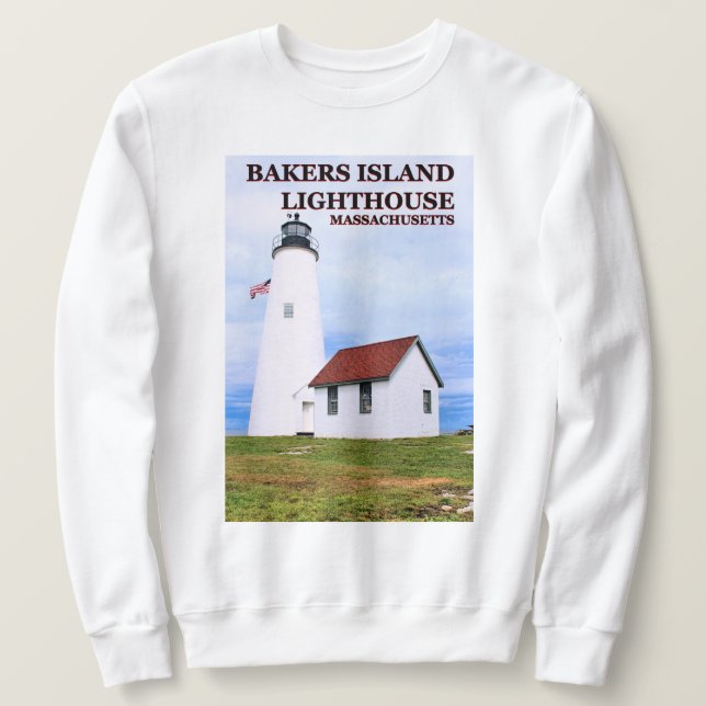 Bakers Island Lighthouse, Massachusetts Sweatshirt (Design vorne)