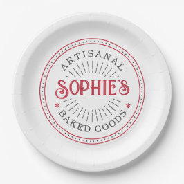 Baker's Logo Bakery Paper Plate Pappteller