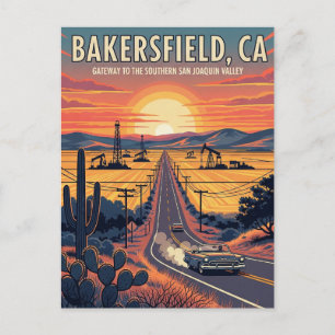 Bakersfield California Central Valley Postkarte