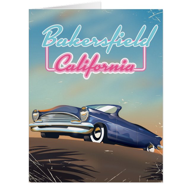 Bakersfield California Reiseplakat (Vorderseite)