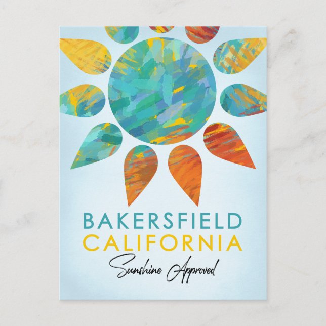 Bakersfield California Sunshine Travel Postkarte (Vorderseite)