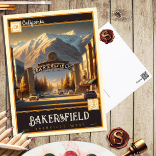 Bakersfield, Kalifornien   Vintage Postkarte