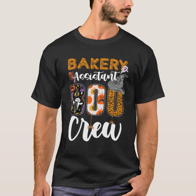 Bakery Assistant Boo Crew Halloween Matching Baker T-Shirt (Vorderseite)
