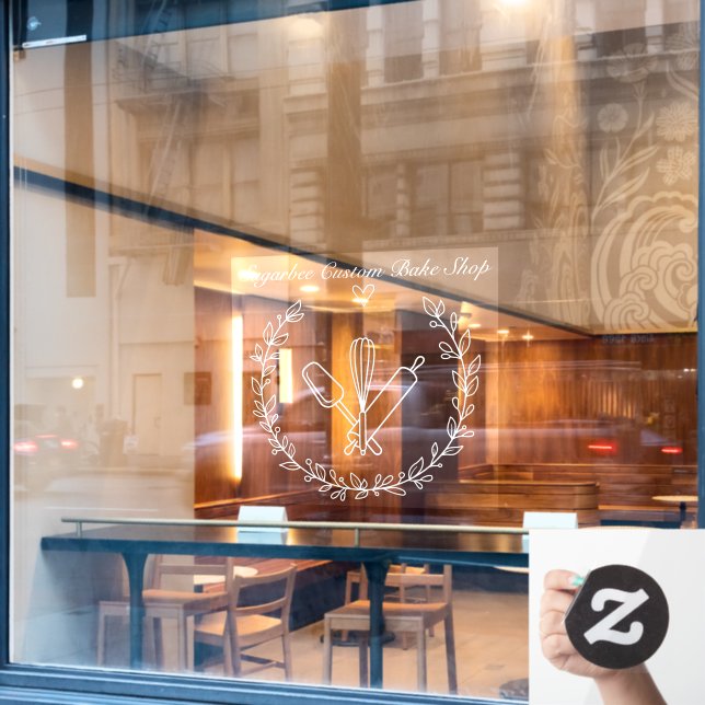 Bakery Bake Shop Business anpassen Fensteraufkleber (Café-Fenster)