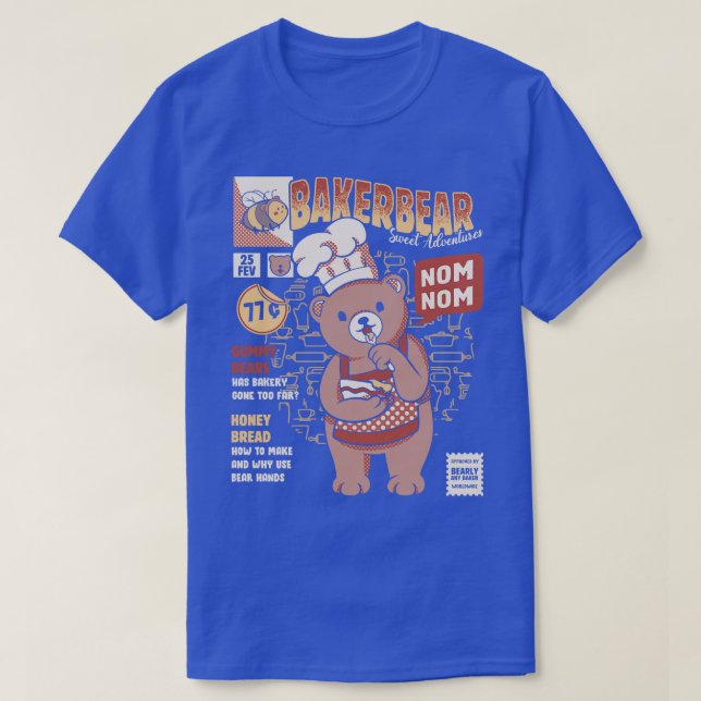 Bakery Bear Cooking by Tobe Fonseca T-Shirt (Design vorne)