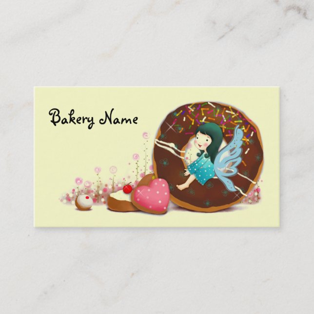 Bakery Business Card mit Fairy Visitenkarte (Vorderseite)