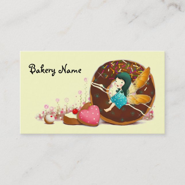 Bakery Business Card mit Fairy Visitenkarte (Vorderseite)