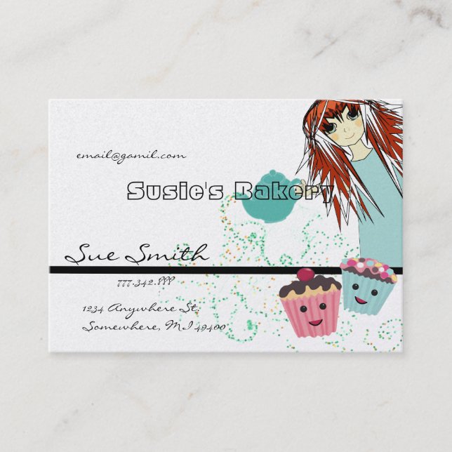 Bakery Business Card Visitenkarte (Vorderseite)