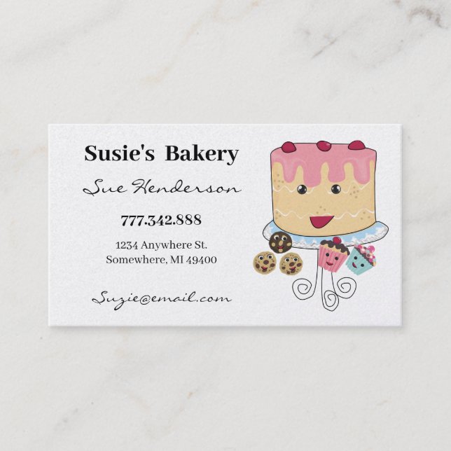 Bakery Business Card Visitenkarte (Vorderseite)