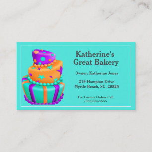 Bakery Business Cards Visitenkarte