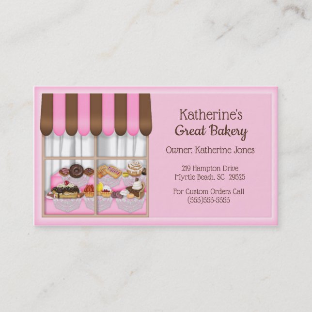 Bakery Business Cards Visitenkarte (Vorderseite)
