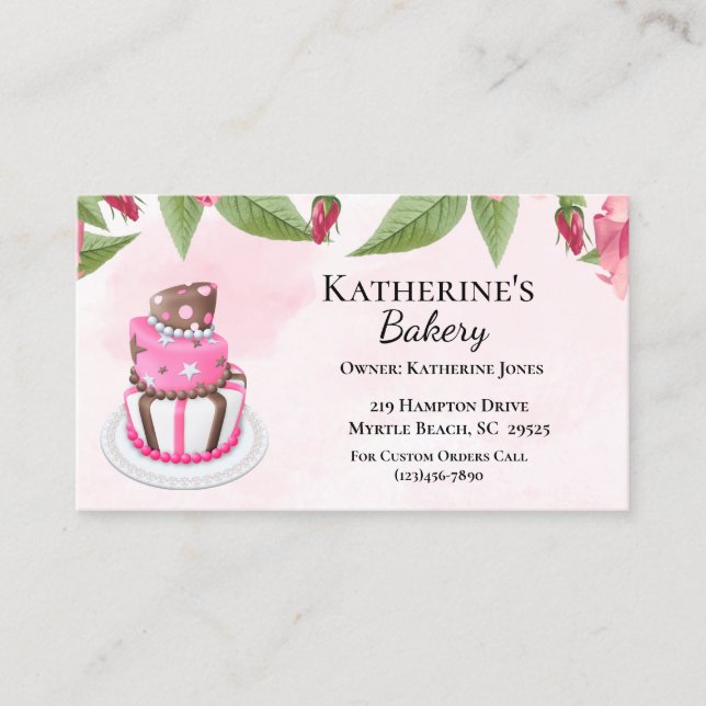 Bakery Business Cards Visitenkarte (Vorderseite)