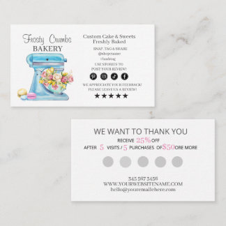 Bakery Business Loyalty Business Card Visitenkarte