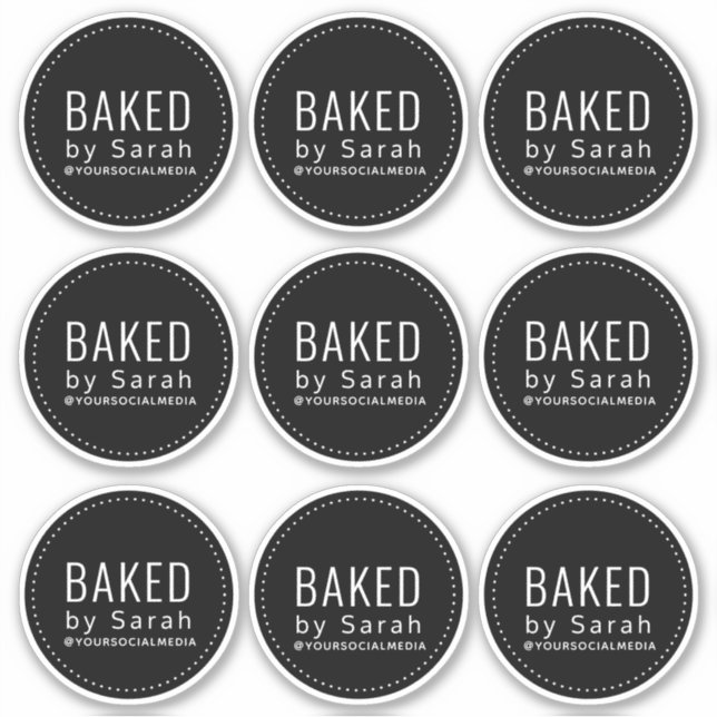 Bakery Business Packing Vinyl Stickers Aufkleber (Vorderseite)