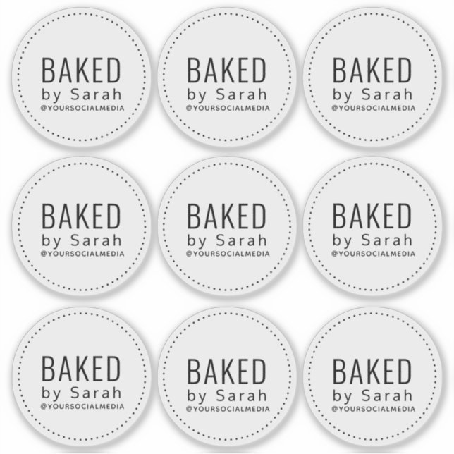 Bakery Business Packing Vinyl Stickers Aufkleber (Vorderseite)