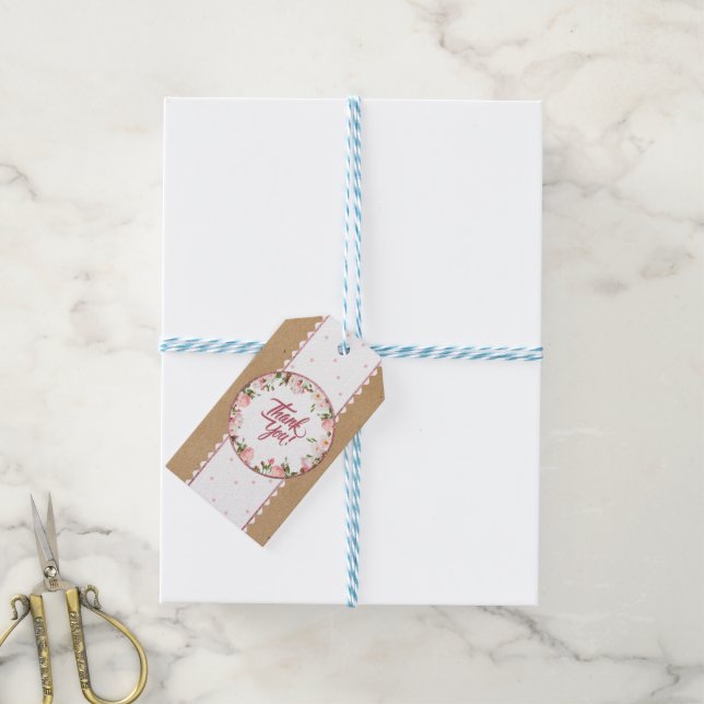 Bakery & Floral Craft Papier Geschenk Tag Geschenkanhänger (Mit Garn)