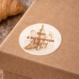 Bakery Logo Pastry Shop Branding Runder Aufkleber
