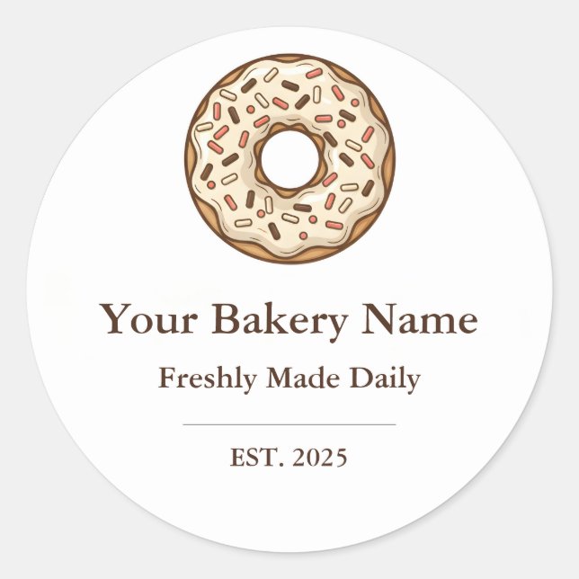 Bakery Logo Sticker - Custom Donut Icon Design (Devant)