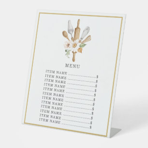 Bakery Pastry Chef Watercolor Baking Utensil Tools Sockelschild