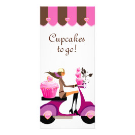 Bakery Rack Card Cupcake Scooter Pink Canopy Werbekarte