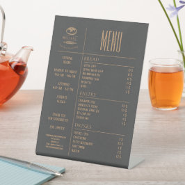 Bakery Small Caffee Table Menu Pedestal Sign Sockelschild