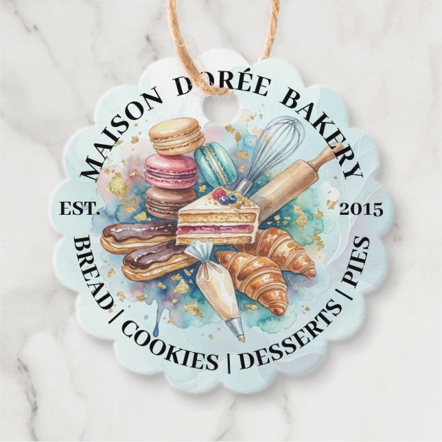 Bakery Store Pastry Chef Dessert Sweets Cake Baker Geschenkanhänger (Vorderseite)