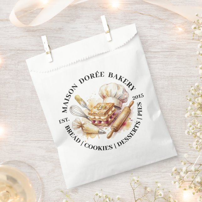 Bakery Store Pastry Chef Dessert Sweets Cake Baker Geschenktütchen (Ausgeschnitten)