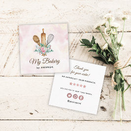 Bakery Thank you Quadratische Visitenkarte