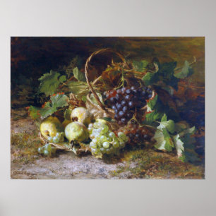 Bakhuyzen - Stilleben mit Trauben und Birnen Poster
